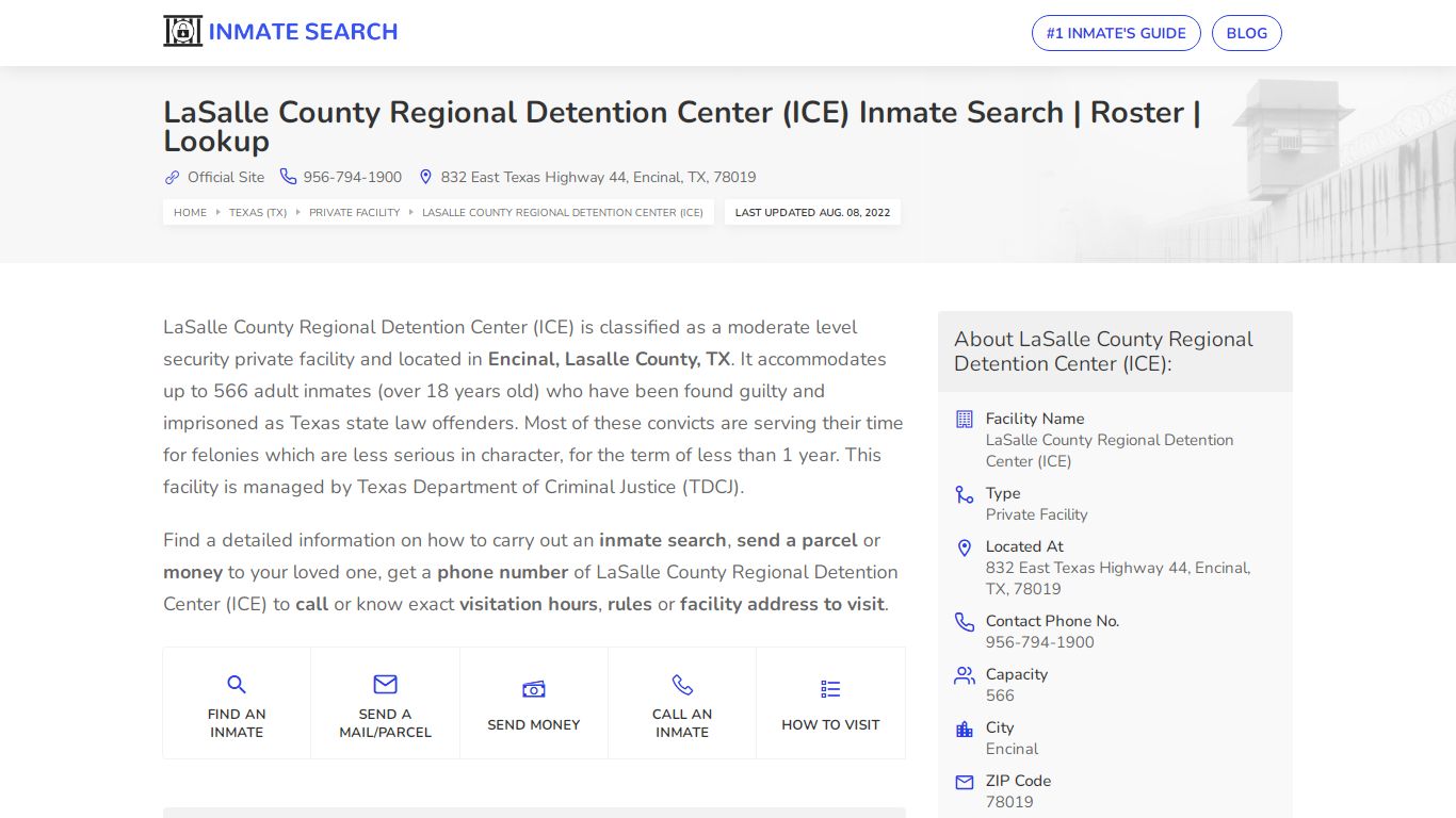 LaSalle County Regional Detention Center (ICE) Inmate ...