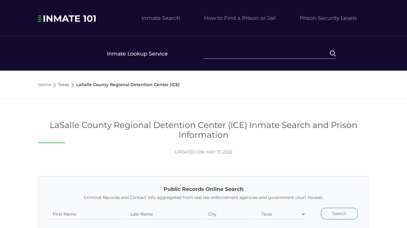 LaSalle County Regional Detention Center (ICE) Inmate ...