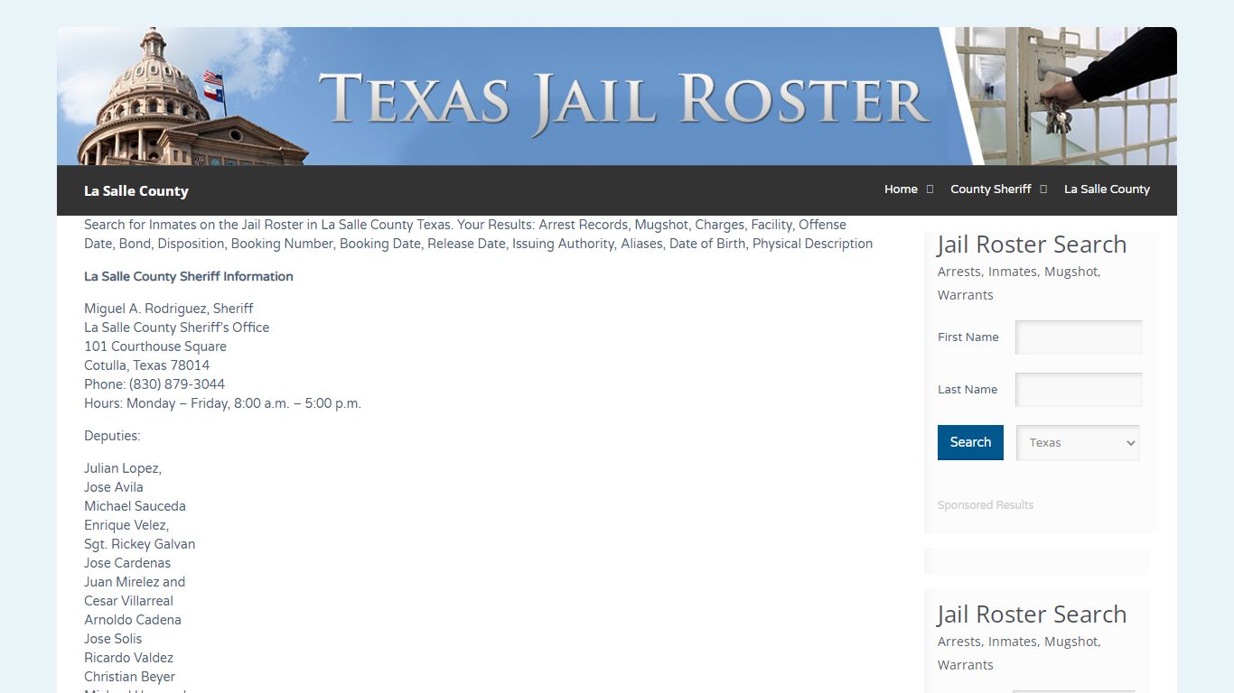 La Salle County | Jail Roster Search